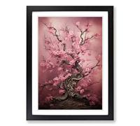 Cherry Blossom Tree Victorian Framed Print | A2 Black Framed Wall Art | Ready to Hang | Victorian Floral Picture | Living Room Bedroom Lounge Office