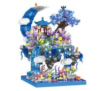 Cherry Blossom Treehouse Building Block Sets, 2769 PCS Micro Mini Bonsai Tree House Building Kit, Plants Flowers Architecture Bricks Model Toys, Gifts for Adults and Teens