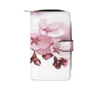 Cherry Blossom Wallet Multifunctional Leather Wallets for Men Compact Long Wallet Credit Card Holder Passport Bag