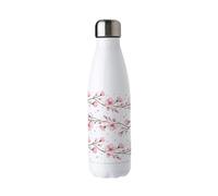 Cherry Blossom Water Bottle - Pink Floral Double Walled 500ml Hot/Cold Drinks Bottle Gifts for Her