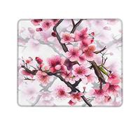 Cherry Blossom Watercolor Mouse Pad Waterproof Gaming Mousepad for Office Computer Mousepads for Desk Pad with Non-Slip Rubber Base Washable Cloth Mouse Mat 7.9 x 9.5 in