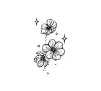 Cherry Blossom Waterproof Long-Lasting Fresh Flower Girl Keep Long Herbal Tattoo Sticker