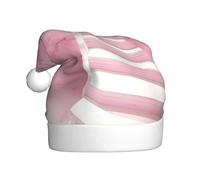 Cherry Blossom White Staircase Christmas Hat For Adult.Festive Christmas Beanie With Pom Pom, Unisex Holiday Cap For Xmas Parties.