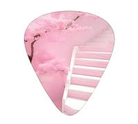 Cherry blossom white staircase Patterned guitar picks - (thin/medium/thick) free to choose, suitable for all kinds of string instruments,