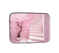 Cherry blossom white staircase Printing 17 inch Laptop Case Essential Accessory for Commuting and Office Use