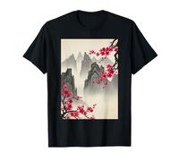 Cherry Blossom Woodblock Sakura Japanese Art Anime Kawaii T-Shirt