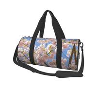 Cherry Blossom1 Travel Duffel Bag Sports Gym Bag, Lightweight Overnight Weekender Bag With Shoes Compartment Yoga Gym Sports Bag For Men Women