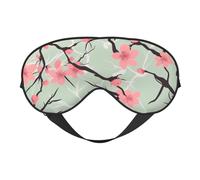 Cherry Blossom4 Double-Sided Silk Sleep Mask, Adjustable Light Blocking Eye Mask for Travel, Men & Women, Soft Comfortable Blindfold 20x10cm