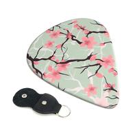 Cherry Blossom4 Guitar Picks 6-Pack - Pick Set (0.46mm / 0.71mm / 0.96mm) Suitable For Guitar And Ukulele Playing
