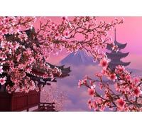 Cherry blossoms and five-story pagoda 6,000-Piece Adult Jigsaw Puzzles | Challenging puzzle for adults and family entertainment