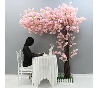 Cherry Blossoms Artificial Flowers Tree Red Cherry Blossom Trees Flowers Plants for Indoor Outdoor Home Wedding Party Opening Shopping Mall Restaurant Décor 2.3x1.5m/7.5x4.9ft