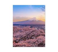Cherry blossoms at Mount Fuji and the Chureito Pagoda at sunset, Japan，Jigsaw Puzzles for Adults 1000 Piece Challenging Game Toys,1000 Piece Jigsaw Puzzles for Adults （38x26cm）-H87