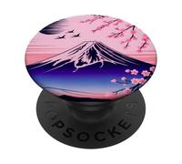 Cherry Blossoms Birds Art Asian Scenic Japan Mount Fuji PopSockets Adhesive PopGrip