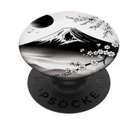 Cherry Blossoms Birds Art Asian Scenic Mount Fuji Japan PopSockets Adhesive PopGrip