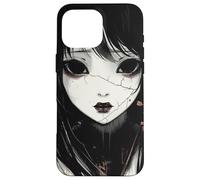 Cherry Blossoms Dark Japanese Aesthetic Anime Yokai Girl Case for iPhone 16 Pro Max