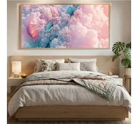 Cherry Blossoms Diamond Art Kits Adults,28x56 inch Large Diamond Painting Kits for Adults,5D Crystal Art Full Drill,Pink Dimond Dots Paintings,DIY Cross Stitch Embroider Crafts Kits,Wall Deco Mq-999