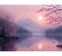 Cherry Blossoms Diamond Art Kits Adults, Diamond Painting Crazy Dimond Art 5D DIY Full Round Drill Crystal Embroidery Cross Stitch Crafts Crafts for Adults, Home Decor, Gifts 32x24 Inch -zjn2501194