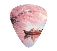 Cherry Blossoms Fall guitar pick set, 3 different thicknesses, 12 pieces for a variety of instruments