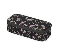 Cherry Blossoms Flower Pattern Pencil Case Pen Pouch Box with Zipper Large Capacity Office Stationery Organizer Storage Bag for Adult Kids