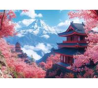 Cherry Blossoms Jigsaw Puzzles for Adults 5000 Piece Impossible Puzzle for Adults IQ Game Games Challenging Mountain Jigsaws 5000 Pieces Women Gifts Home Beautiful Decoration Personalised P-963