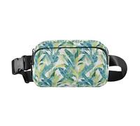 Cherry Blossoms Men Women Fashion Fanny Pack Waist Bag for Travel Vacation Running, Tropical Banana Leaf, One Size