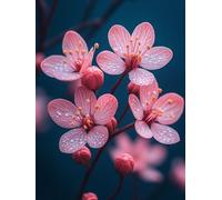 Cherry Blossoms Paint by Numbers for Adults, Flowers Painting by Numbers DIY Color Oil Painting Hobbies for Adults Women with Acrylic Paint Brush Set for Room Decor, Wall Art 28x38 inches -zjn2507LE