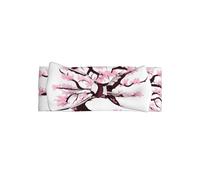 Cherry Blossoms Tree Baby Bow Headband, Soft Stretchy Hair Band for Newborns and Infants, Cute Bow Knot Headwear for Parties and Gifting