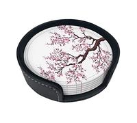 Cherry Blossoms Tree Drink Coaster â€“ Pack Of 6 Tabletop Coasters, Flexible, Heat-Resistant, Quick-Drying, Non-Slip, Perfect For Kitchen, Living Room, Dining Table
