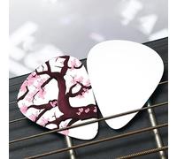 Cherry Blossoms Tree Patterned guitar pick set - (thin/medium/thick), widely compatible with all kinds of stringed instruments,