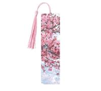Cherry Blossoms Tree Printed Metal Bookmarks S - Pink Lightweight Aluminium Book Marker for Books, Journals & Gifts, Ideal Book Lovers, Holiday Decor & Crafts