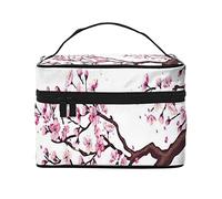 Cherry Blossoms Tree Printed Portable Makeup Box Toiletry Bag - Travel Cosmetic Organizer Bag Storage Case