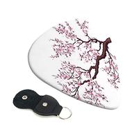 Cherry Blossoms Tree Set Of 6 Guitar Plectrums For Acoustic Guitar, Electric Guitar, Bass, Ukulele - Thin, Medium And Thick.