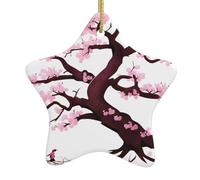 Cherry Blossoms Tree Star Shaped Pendant Versatile Decoration Suitable for Shopping Malls Stores Homes