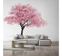 Cherry Blossoms Wallpaper for Living Room, Minimalism Japanese Wall Mural for Bedroom 130x80 cm, Non-Woven Photo Wallpaper, Home Decor D&O44