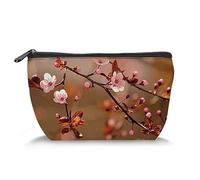 Cherry Blossomsby, Makeup Bag Cosmetic Bag for Women,Cherry Blossom Tree Branches Flowering,Large Capacity Makeup Bags Travel Toiletry Bag Accessories Organizer,Multicolor