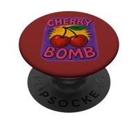 Cherry Bomb Retro Cherries Fruit Lover Rockabilly Pinup PopSockets Adhesive PopGrip