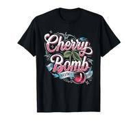 Cherry Bomb Tshirt Women Men Cherries Roller Derby Retro 70s T-Shirt