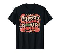 Cherry Bomb Tshirt Women Men Cherries Roller Derby Retro 70s T-Shirt