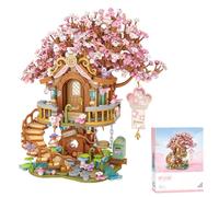 Cherry Bonsai Tree Model Building Block Set, 1149Pcs DIY Sakura Tree House Building Kit Street View Construction Toy Gifts for Adults and Teenager - Not Compatible with Major Brands