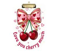 Cherry Bow Love You Cherry Much Cute Engineer clipboard Plastic for Softball Coaches clipboard Teacher Size 9 x 12