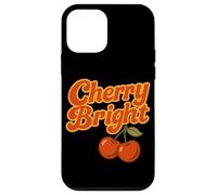 cherry bright fruit red cherries stylized leaf design Case for iPhone 12 mini