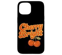 cherry bright fruit red cherries stylized leaf design Case for iPhone 15
