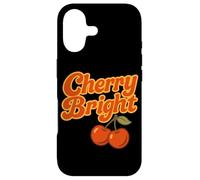 cherry bright fruit red cherries stylized leaf design Case for iPhone 17