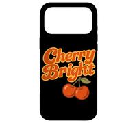 cherry bright fruit red cherries stylized leaf design Case for iPhone 17 Pro Max