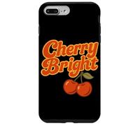 cherry bright fruit red cherries stylized leaf design Case for iPhone 7 Plus/8 Plus