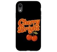 cherry bright fruit red cherries stylized leaf design Case for iPhone XR
