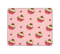 Cherry Cake Square Waterproof Non-Slip Rubber Base Mouse Mat for Office Laptop,Laptop Wireless Mouse Home Office Travel 8.3 X 10.3 in