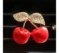 Cherry Car Air Vent Freshener Perfume Clip, Rhinestone Automotive Air Outlet Fragrance Perfume Clip Freshener, Car Decor (Odor Random) (Ocean, lavender, cologne, peach)