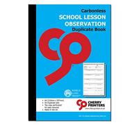 Cherry Carbonless NCR Lesson Observation Duplicate Book A4 50 Sets