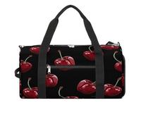 Cherry Cartoon Pattern Gym Bag for Women Men Shoe Compartment Waterproof Travel Bags Sports Duffle Bag for Sports Gyms Yoga
